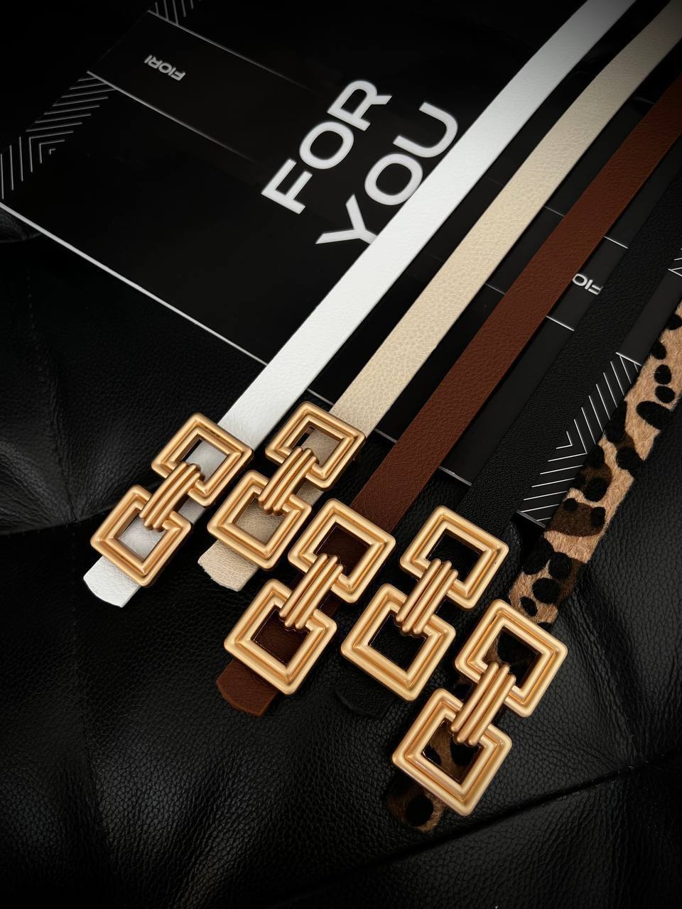 Squares Belts -Black