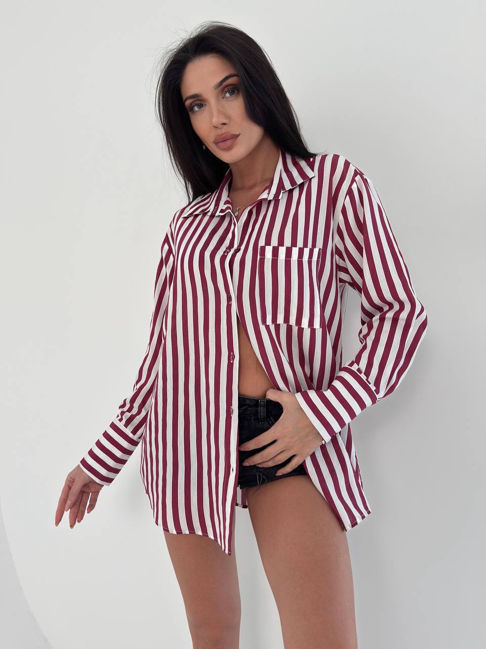 Burgundy Lines Shirt