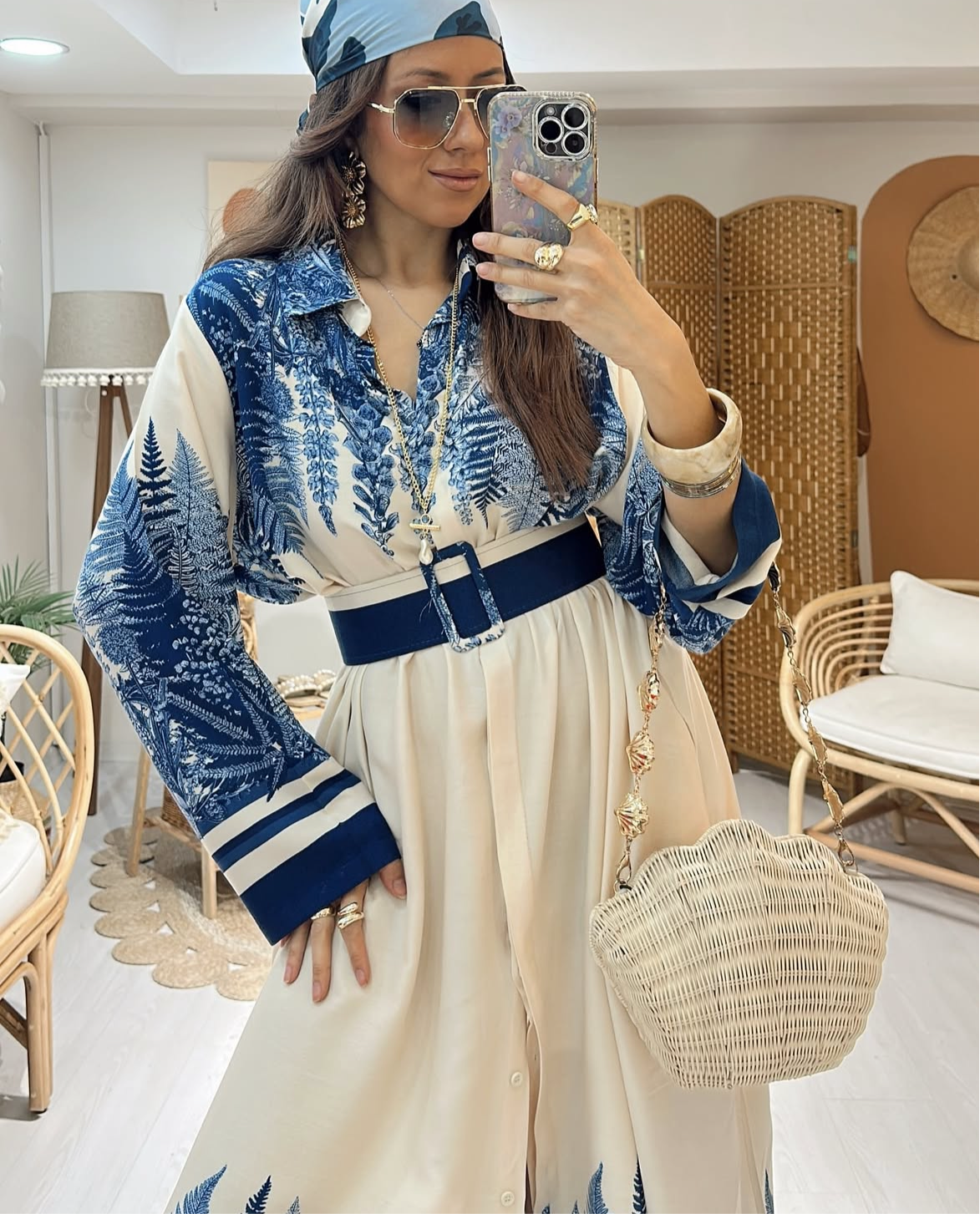 Earthy Blue Dress