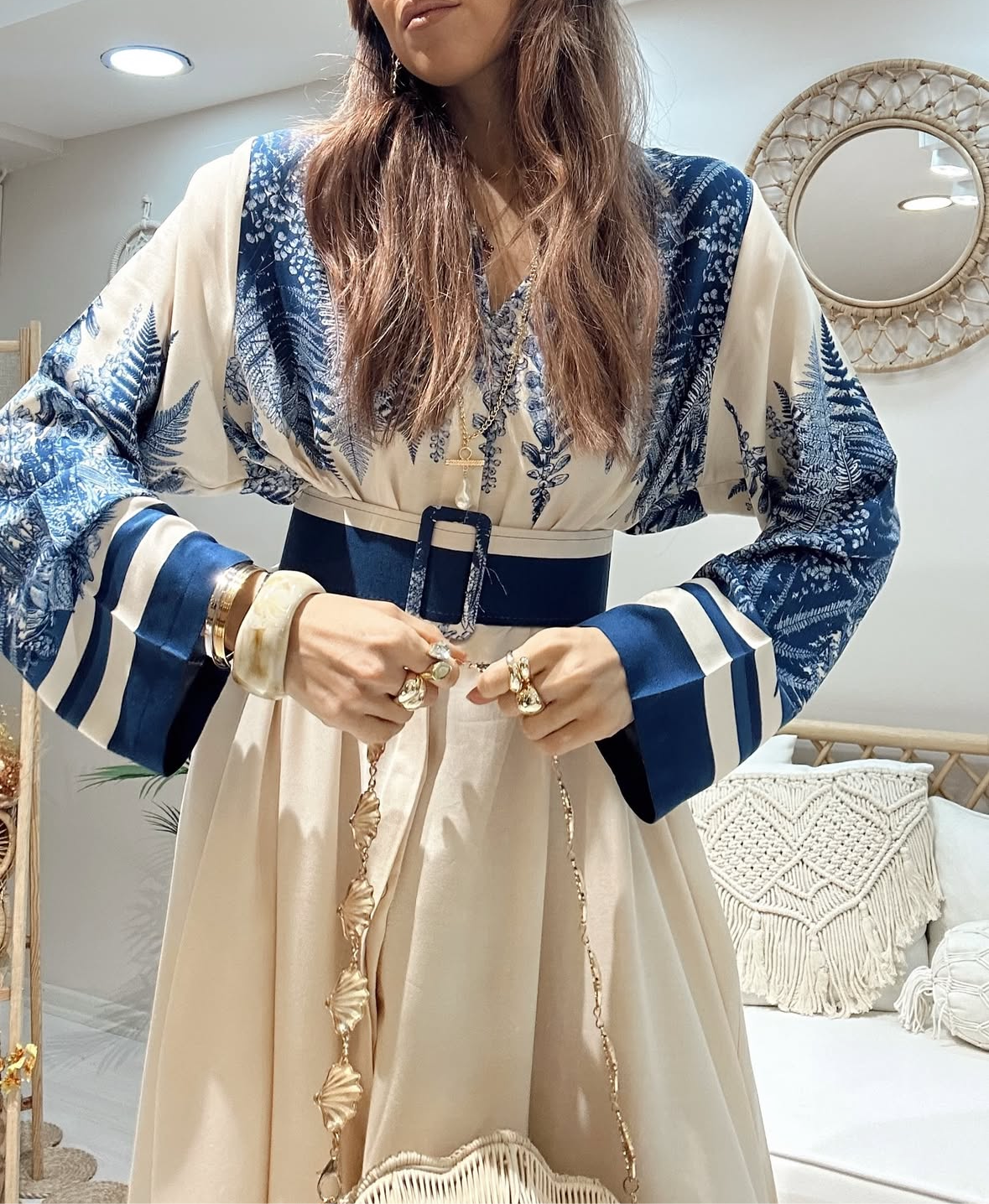 Earthy Blue Dress