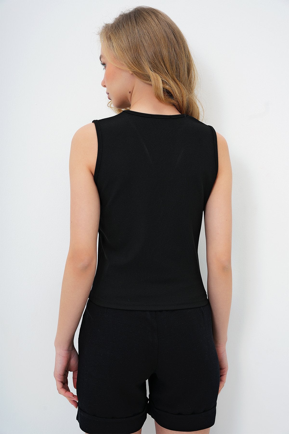 Black V Basic Top