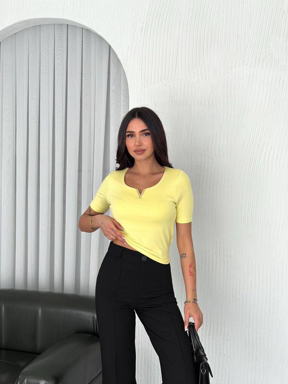 Yellow V Top