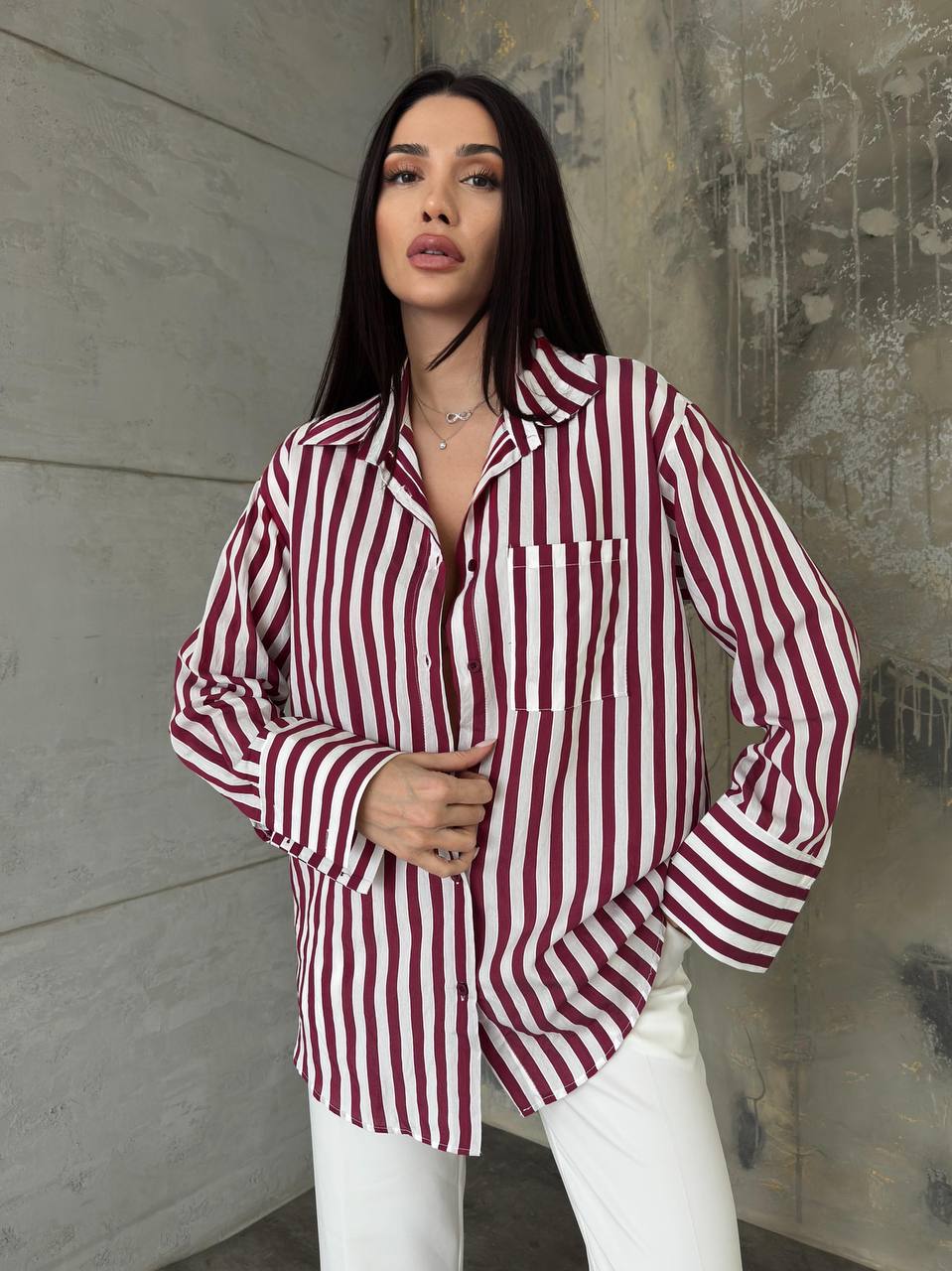 Burgundy Lines Shirt