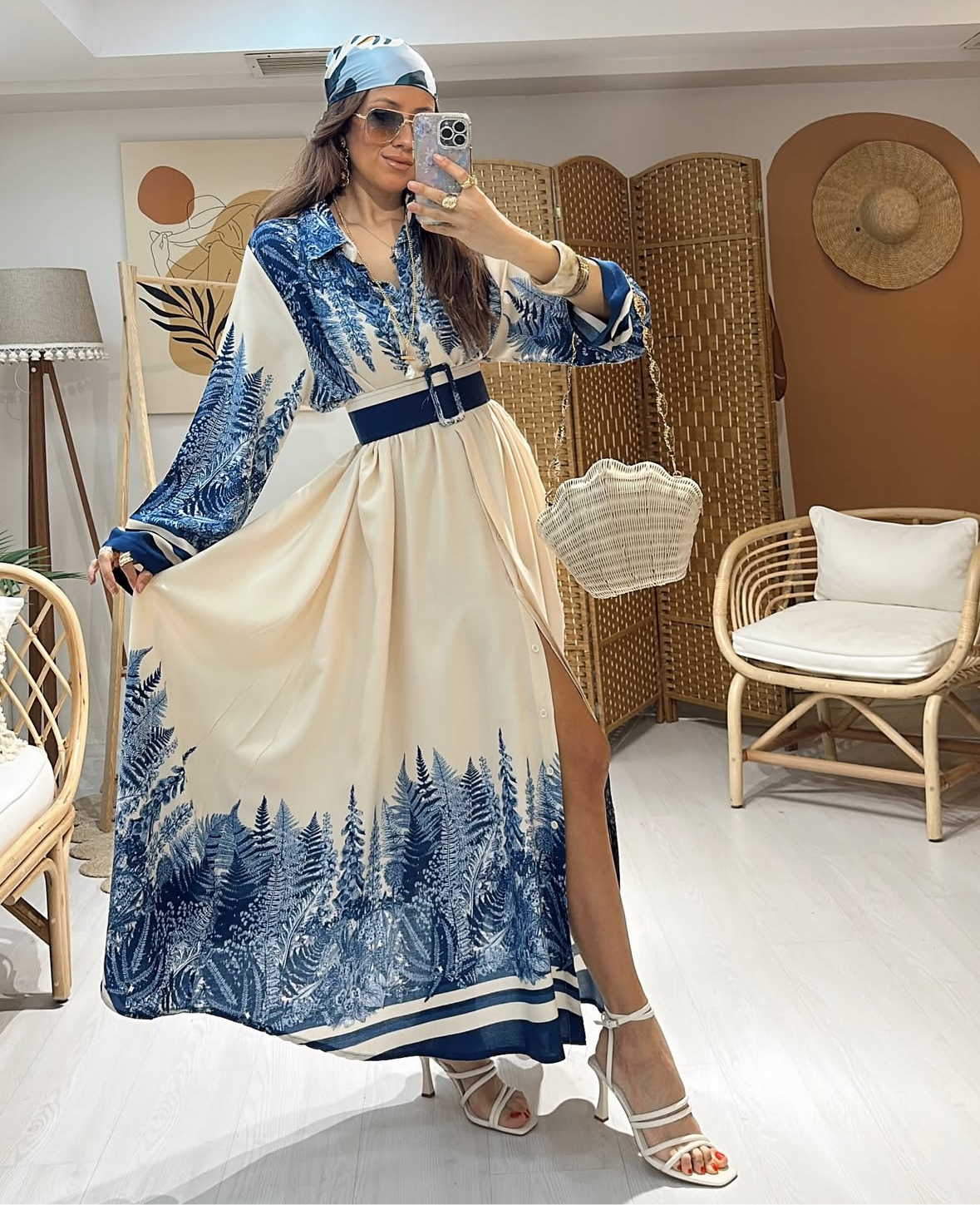 Earthy Blue Dress