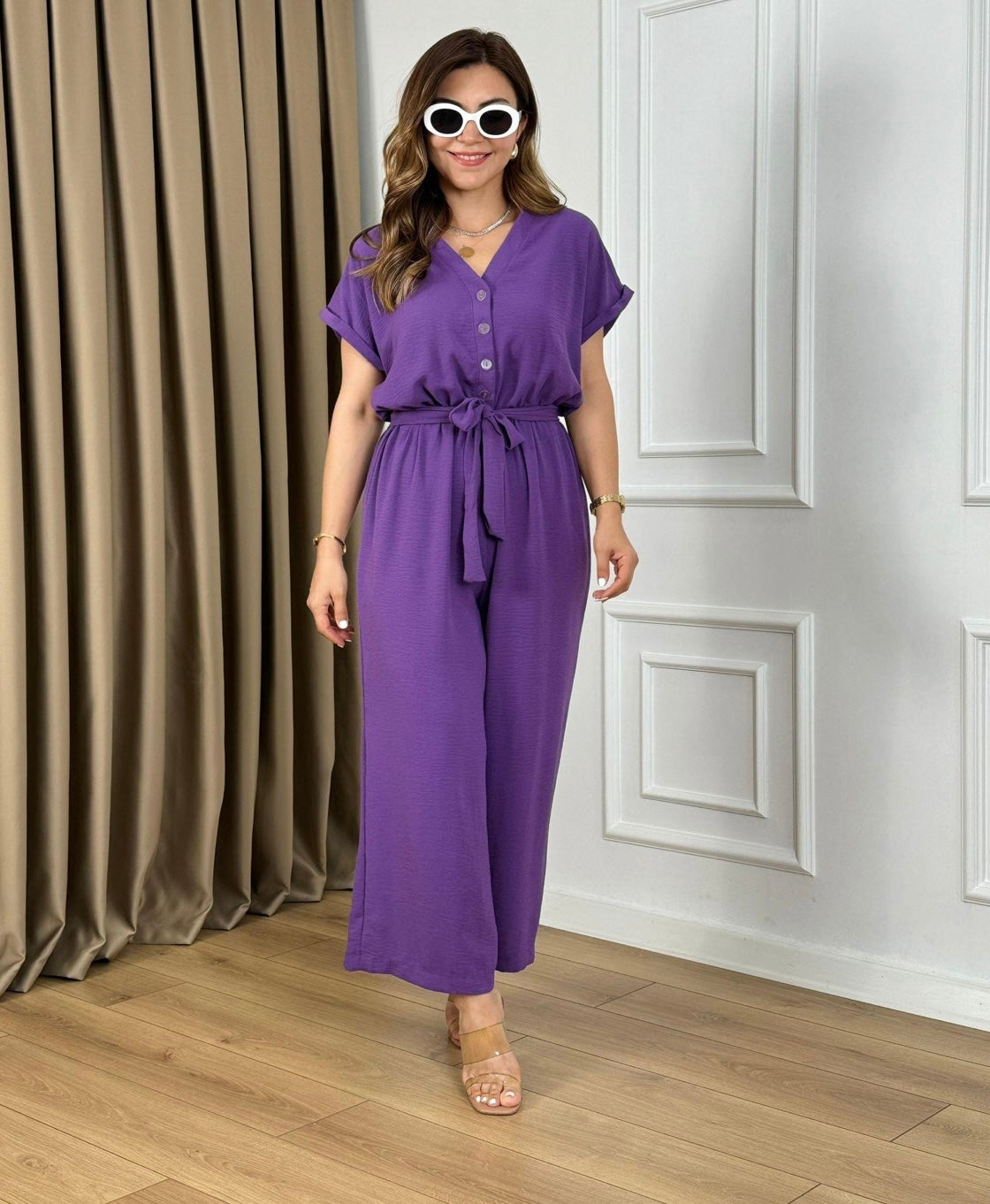 Aleyna Purple jumpsuit