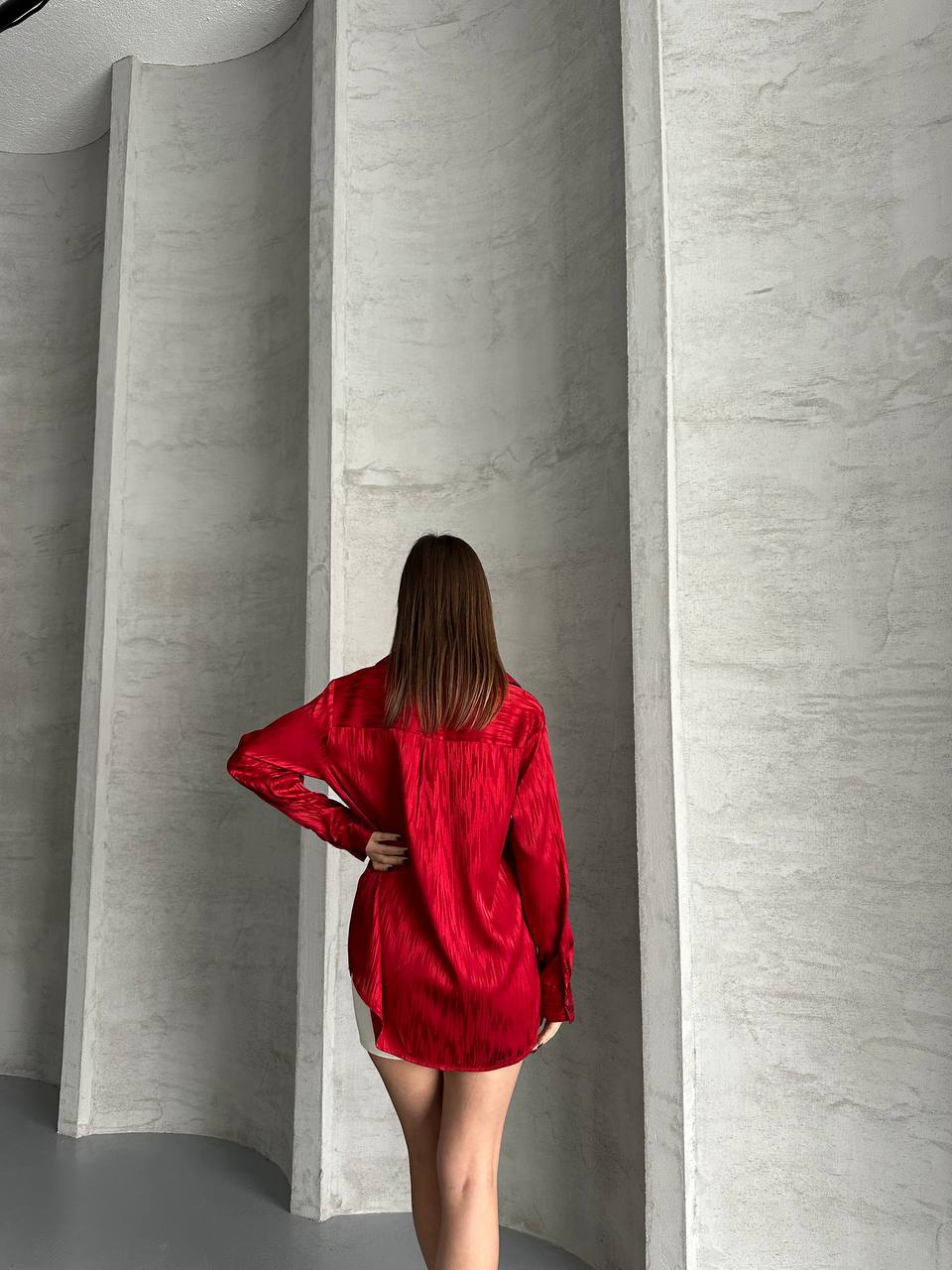 Burgundy Satin Chemise