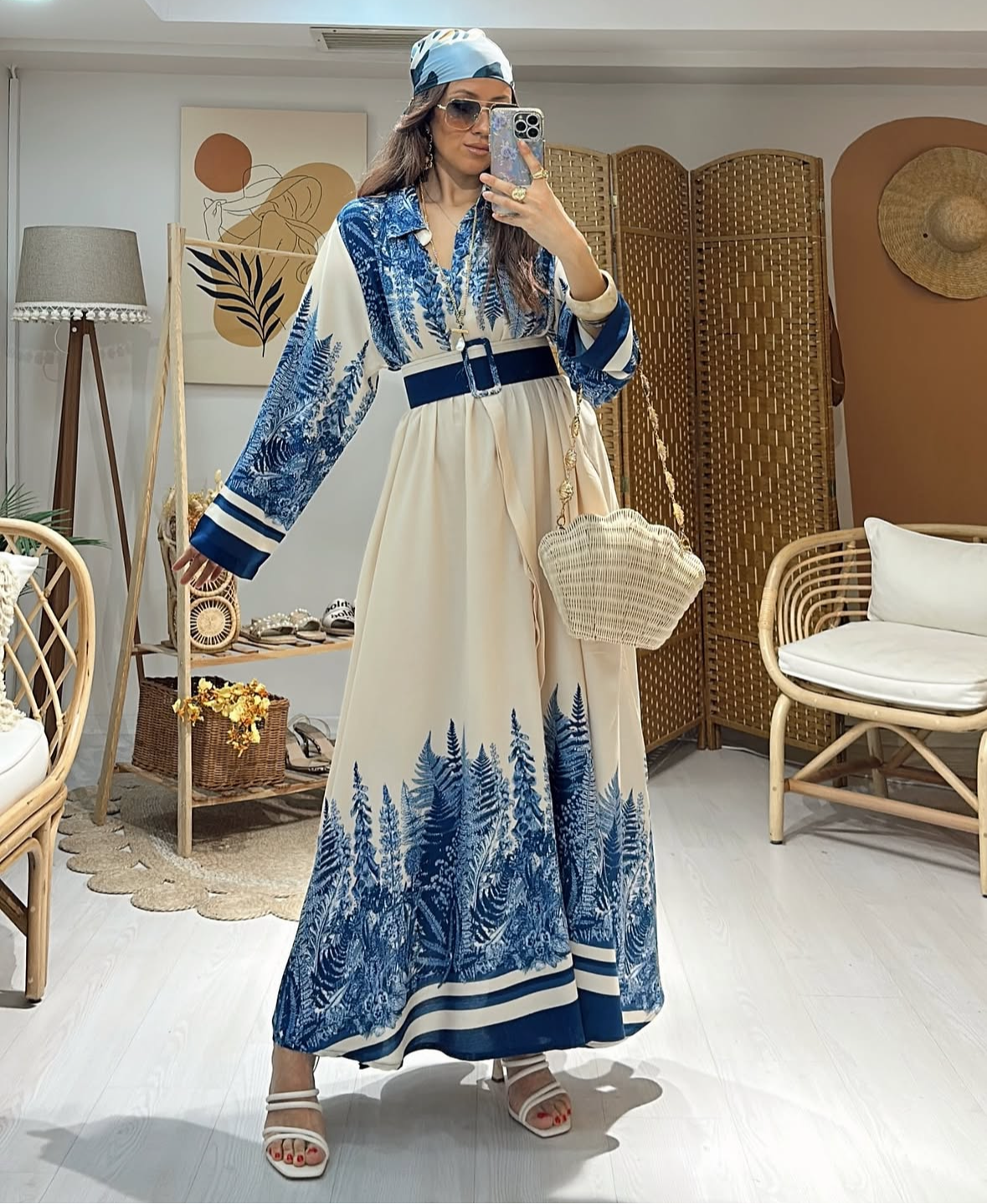 Earthy Blue Dress