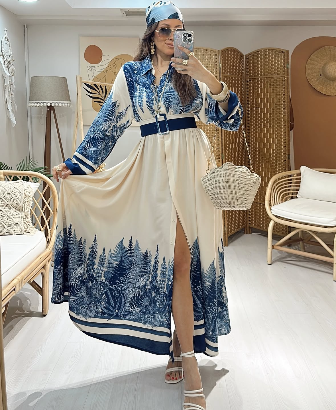Earthy Blue Dress