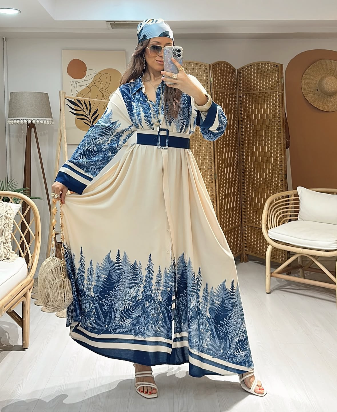 Earthy Blue Dress