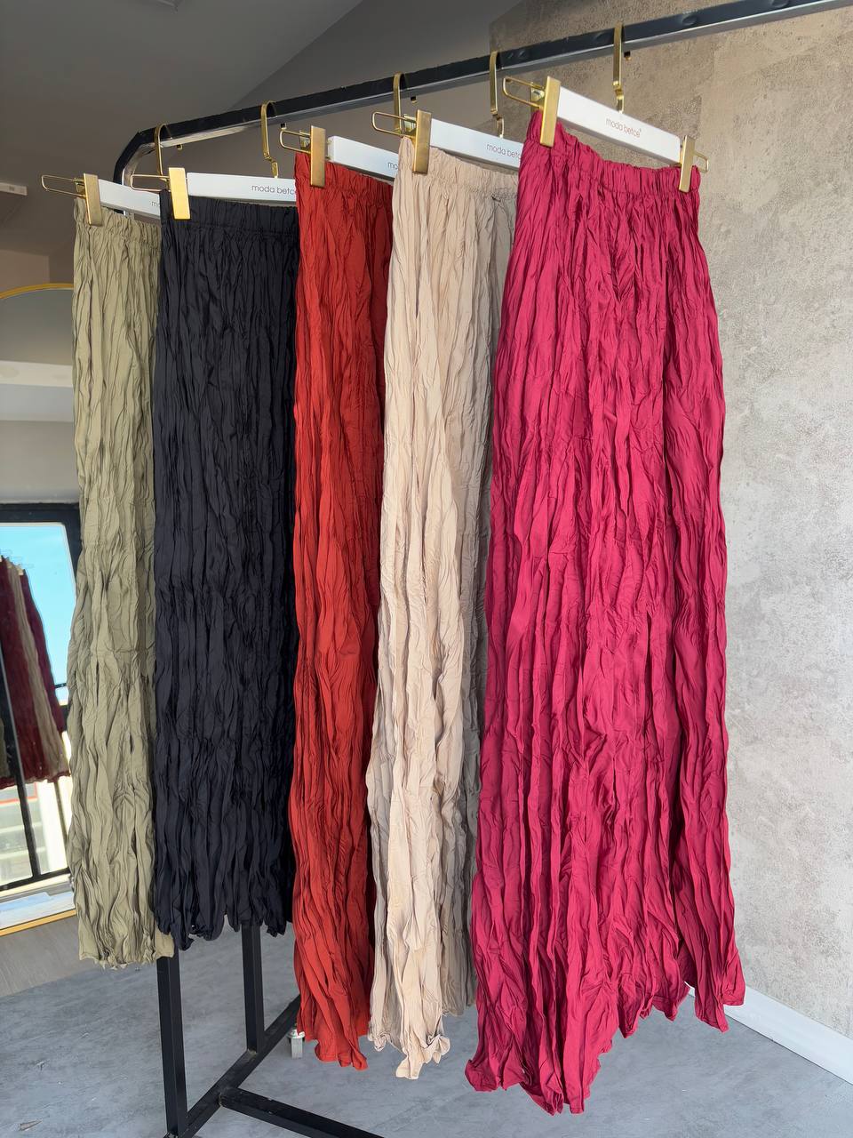 Wavy Burgundy Skirt