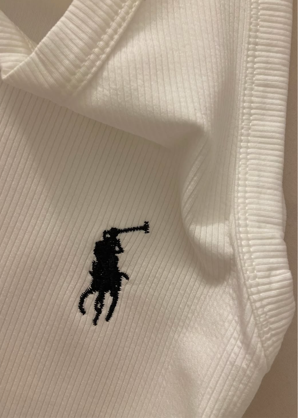 White Polo Basic Top