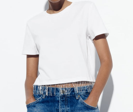 White Diamond Chains Top