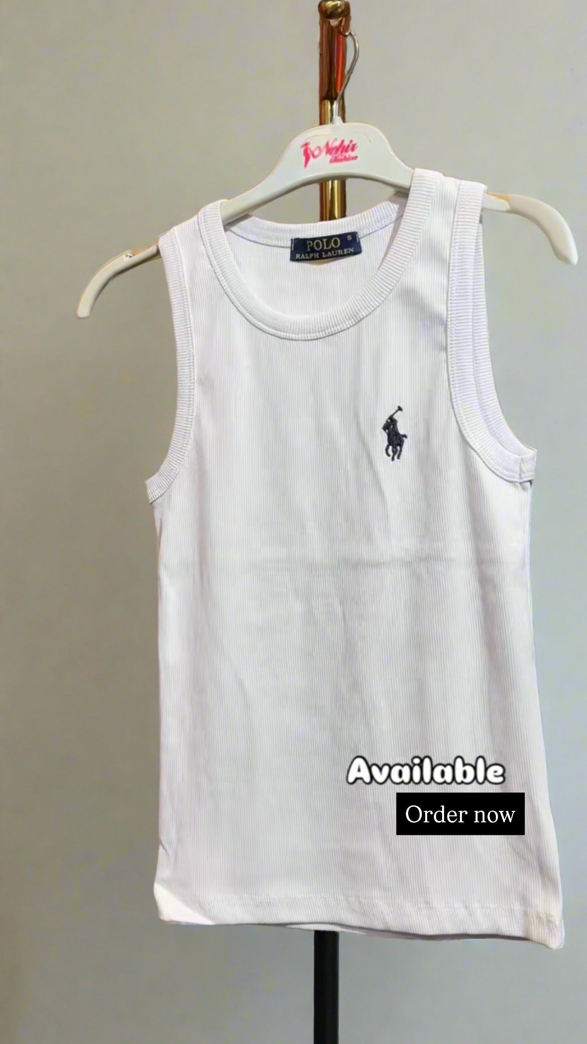 White Polo Basic Top