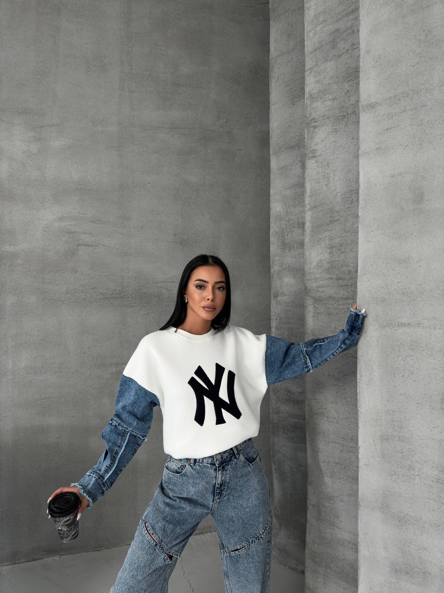 NY Jeans Detailed sweatshirt