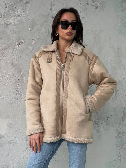 Beige Dain Jacket