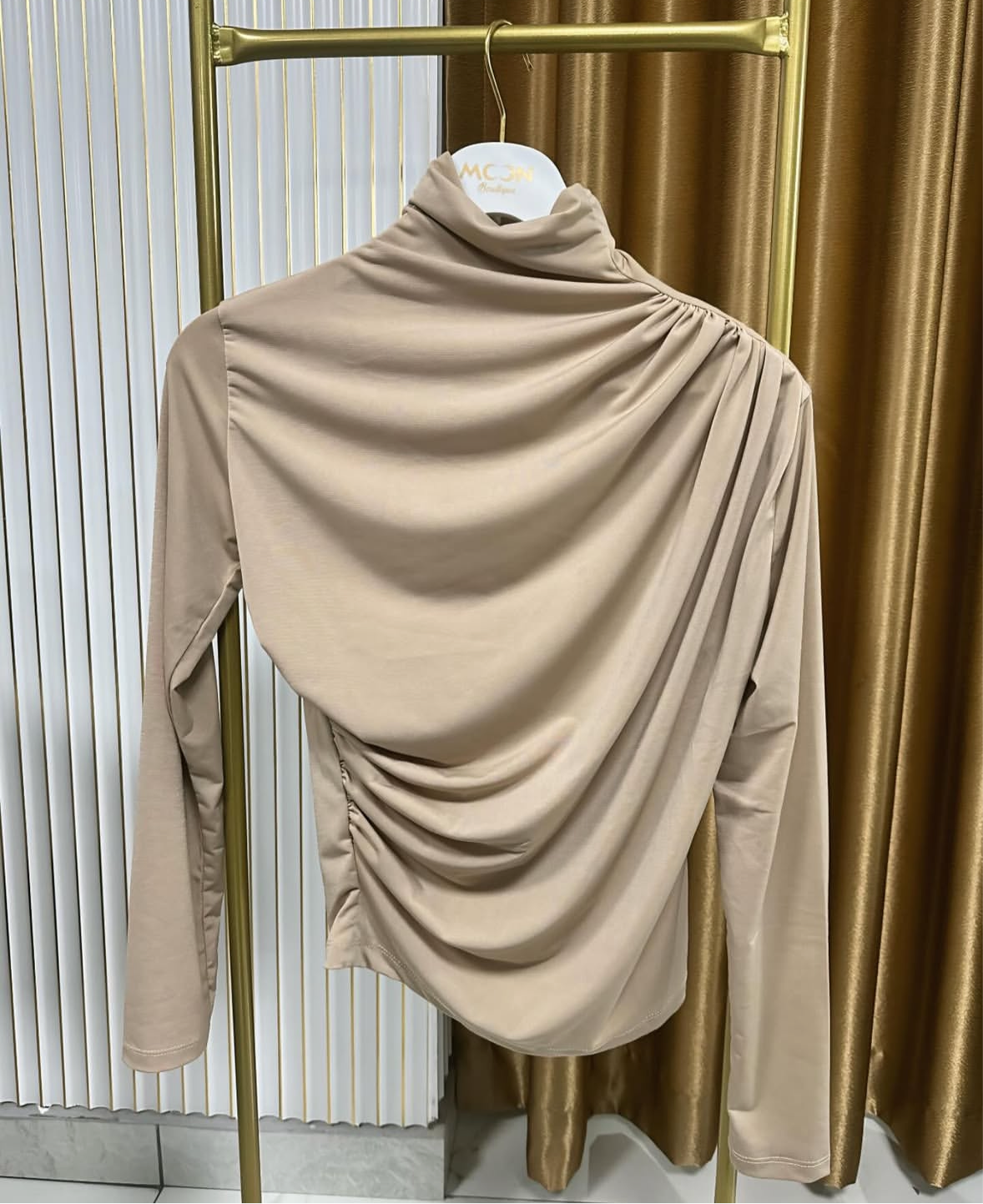 Beige Basic Top