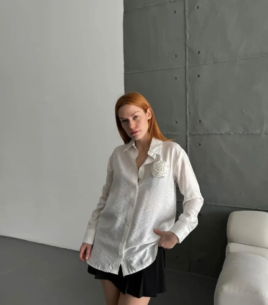 White rose shirt