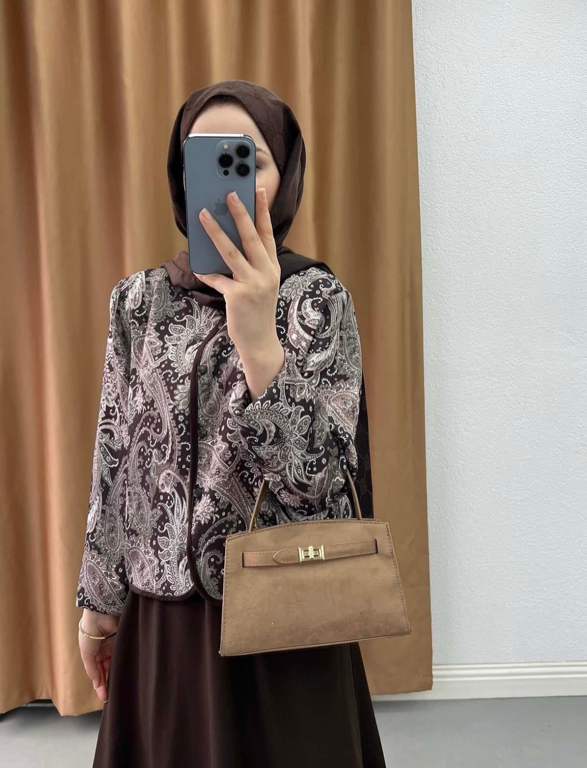 Vintage Brown Skirt Set