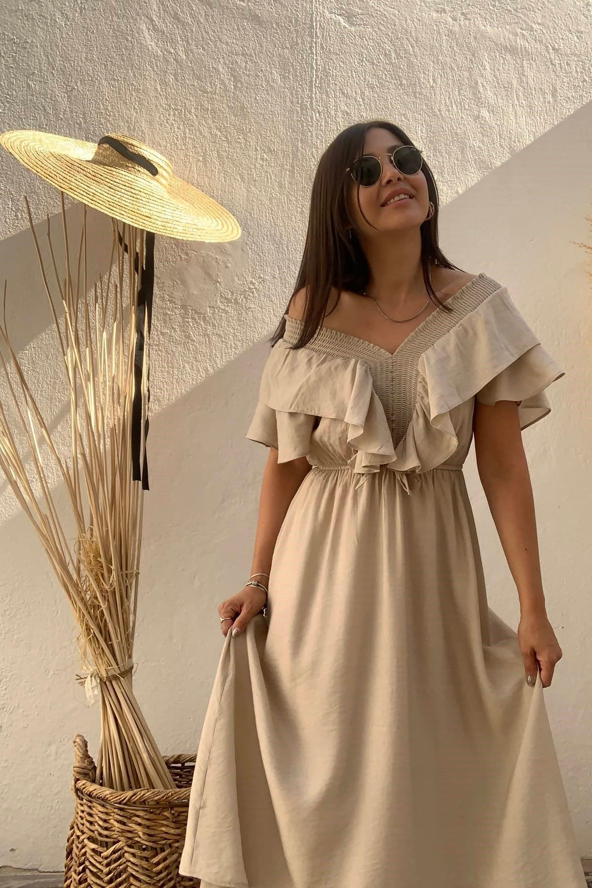Beige Vola Dress