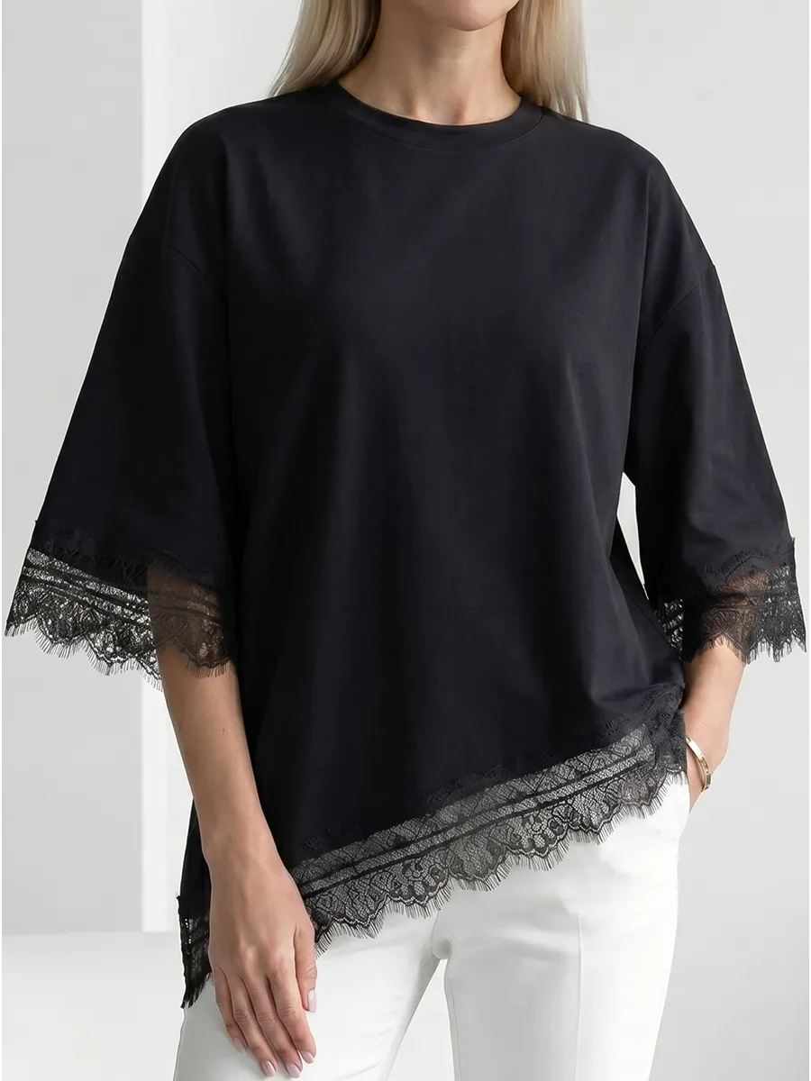 Lace Black Tshirt