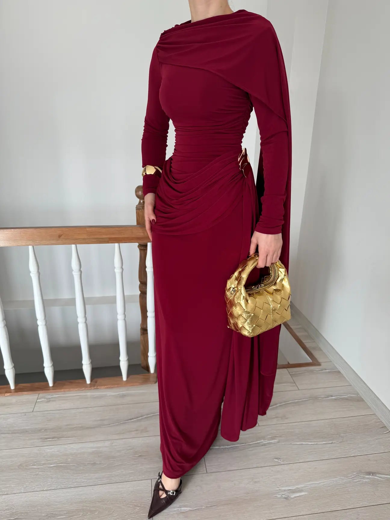 Burgundy Classy Dress