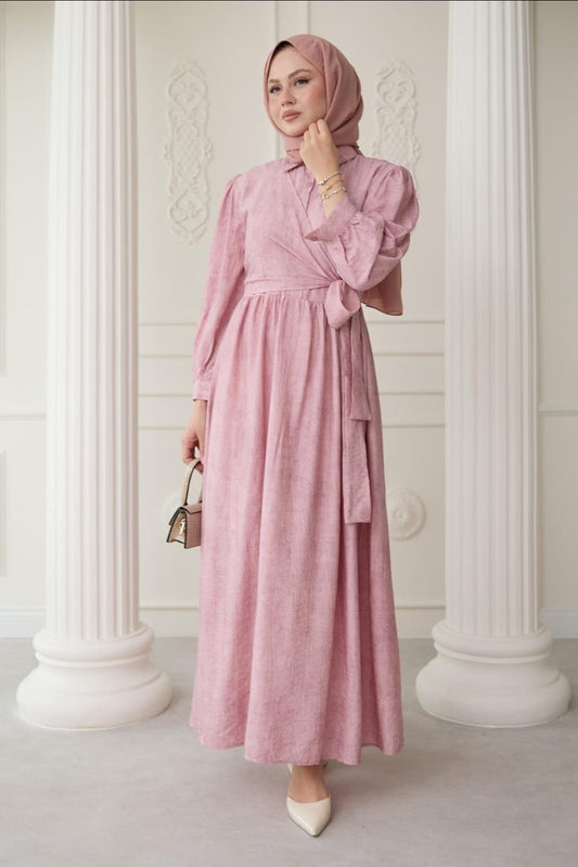 Rosewood Linen Bloom Dress