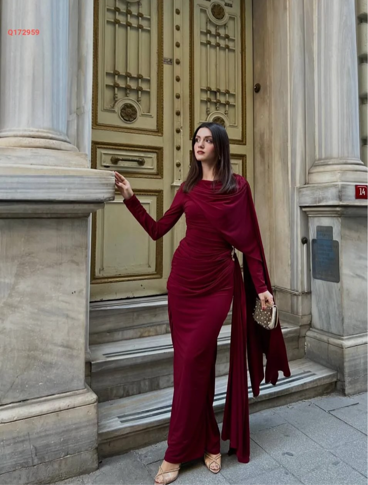 Burgundy Classy Dress