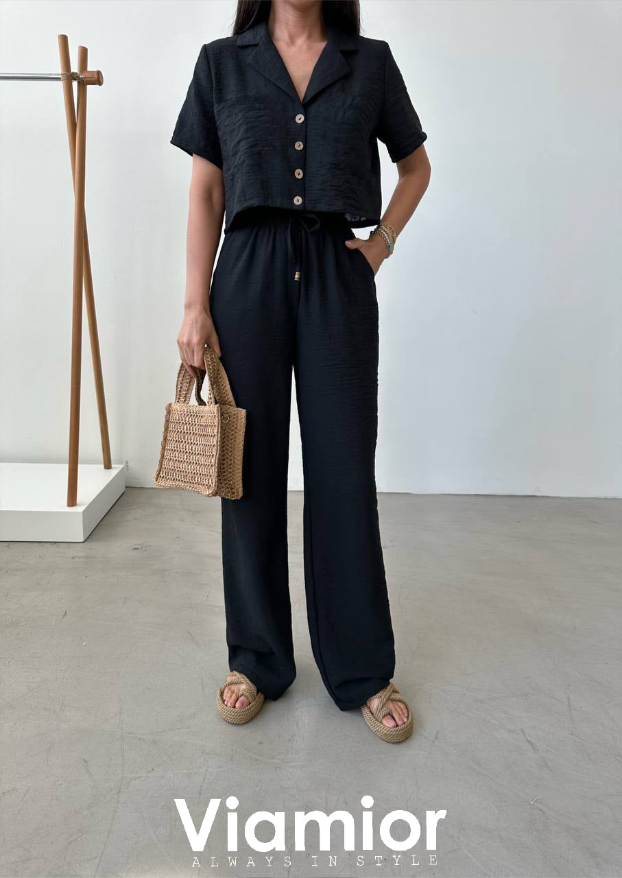 Black Linen Set