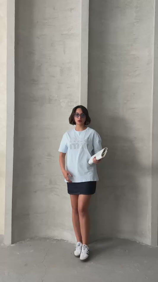 Pastel Blue miu miu Tshirt